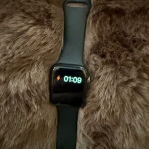 Series 6 Apple Smartwatch with Black Band. UPDATE: Screen needs repair.